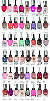 Sally Hansen Salon Manicure Nail Varnishes Set of 8 Assorted Shades